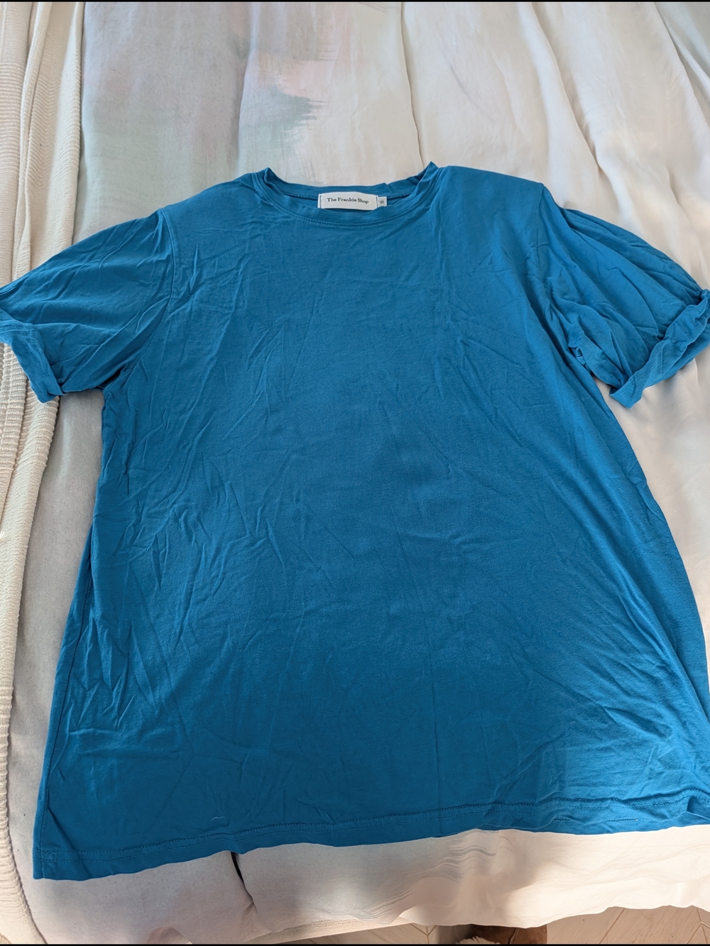 The Frankie Shop Women's Crewneck Tee in Bright Teal